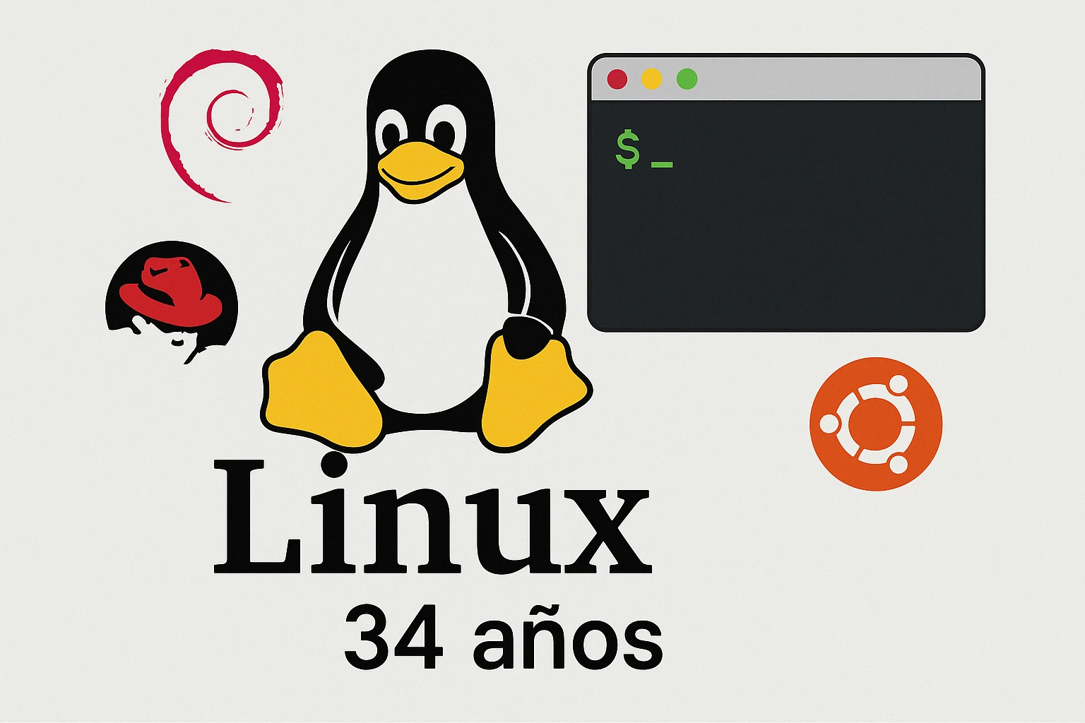 Linux cumple 34 años